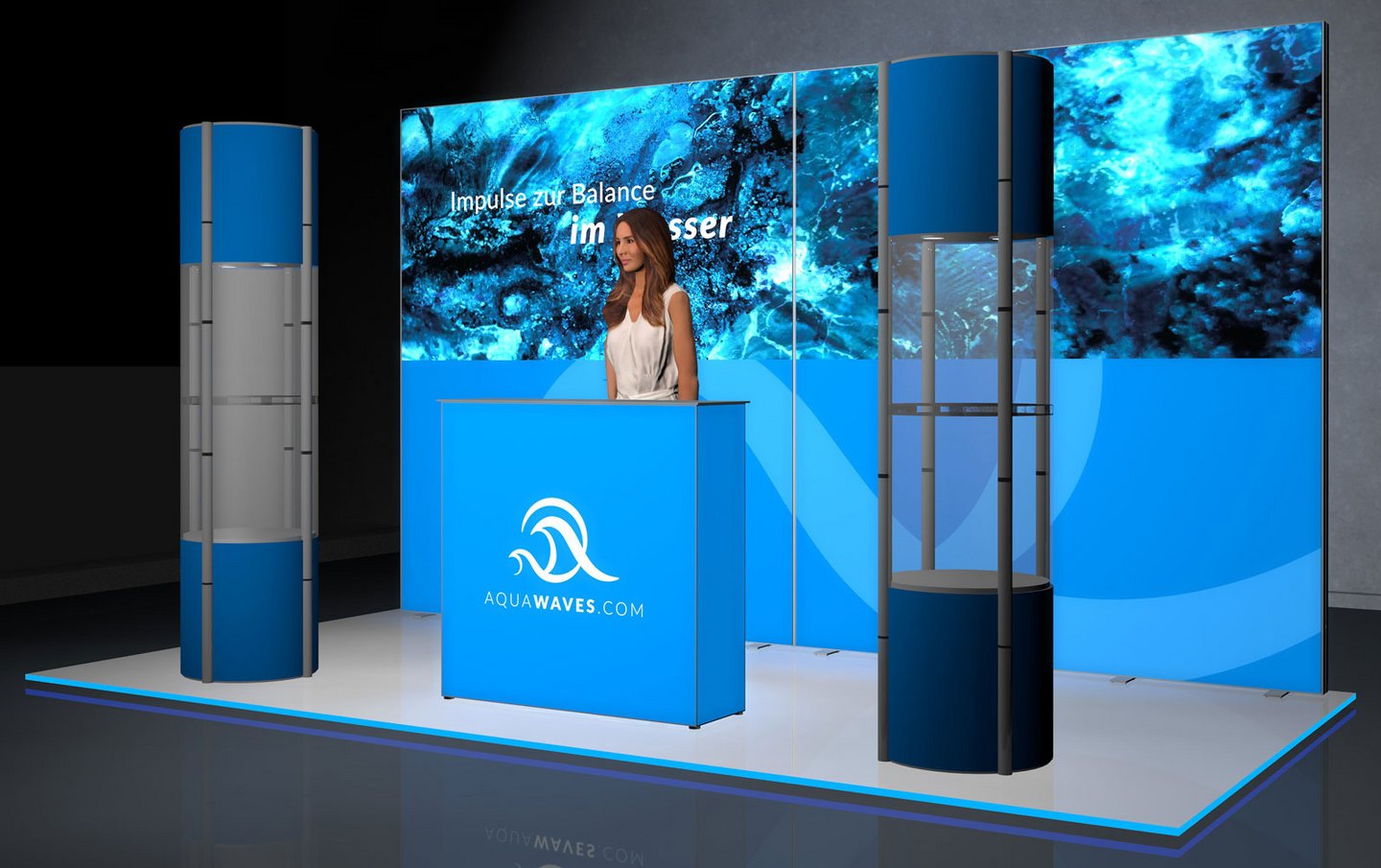 LED Messestand - 3D-Planung mit individueller Grafik LED Messestand - 3D-Planung mit individueller Grafik